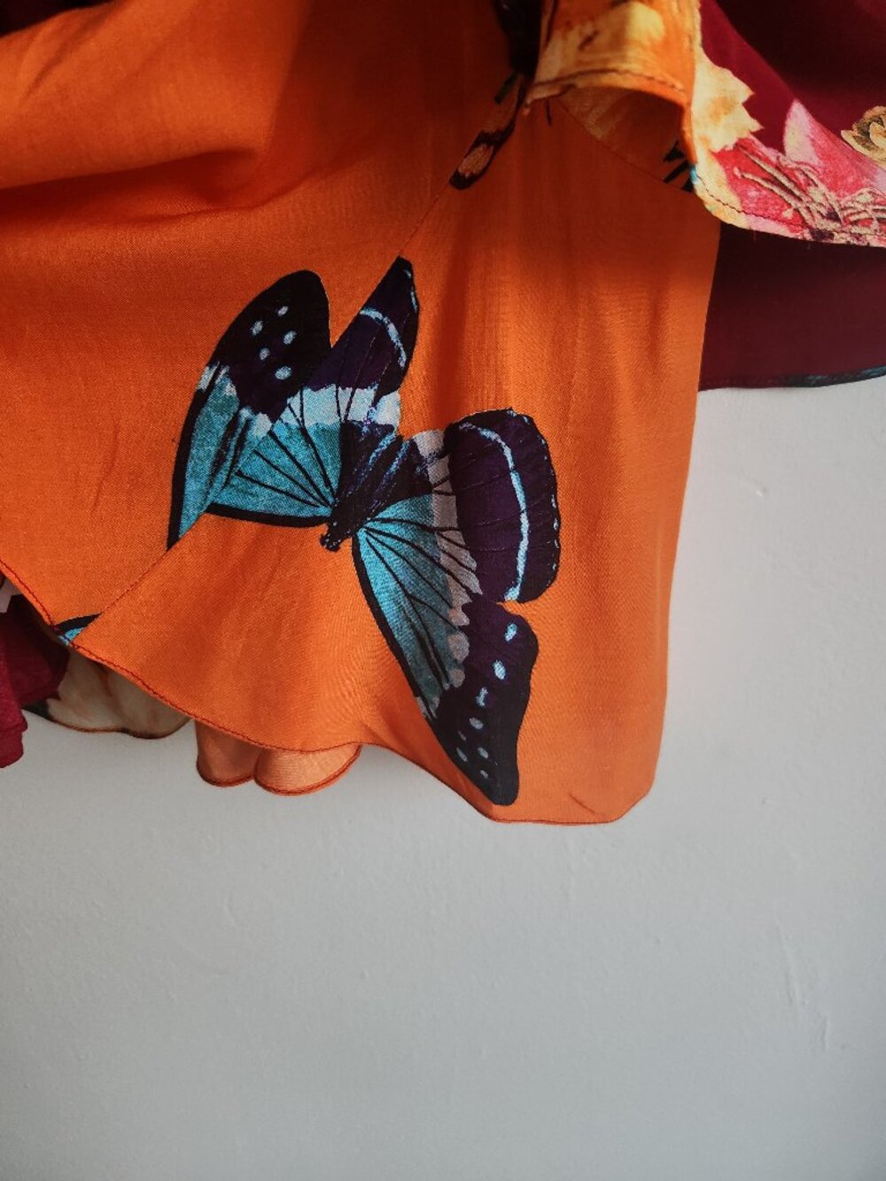 Farm Rio Colorful Layered Ruffle Top - Sz S - Picture 13 of 14